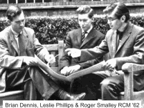 Brian Dennis, Leslie Phillips & Roger Smalley - RCM 1962